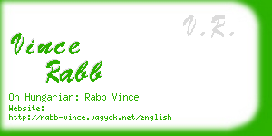 vince rabb business card